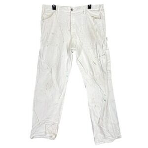 Dickies Work Pants Men 38x32 Utility Carpenter Pocket Straight Paint Splatter
